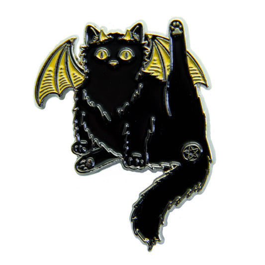 Black Cat Pentacle Butt Enamel Pin